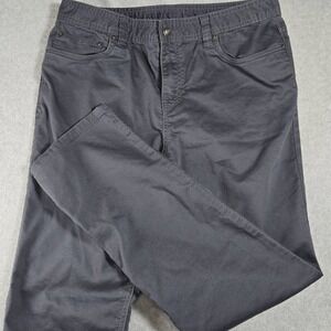 Prana Bridger Mens Jeans 35x32 Slim Fit Stretch Straight Leg Pant Gray